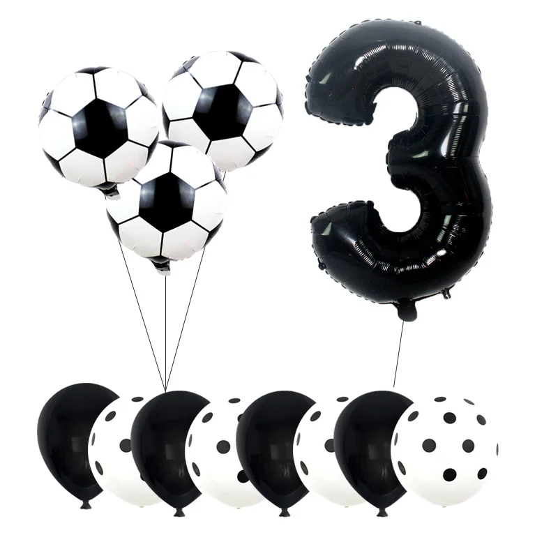 14pcs 0-9 Number Football Foil Balloons White Black Football Theme Party Latex Set Globos for Baby Shower Birthday Party Toys
14pcs 0-9 Number Football Foil Balloons White Black Football Theme Party Latex Set Globos for Baby Shower Birthday Party Toys