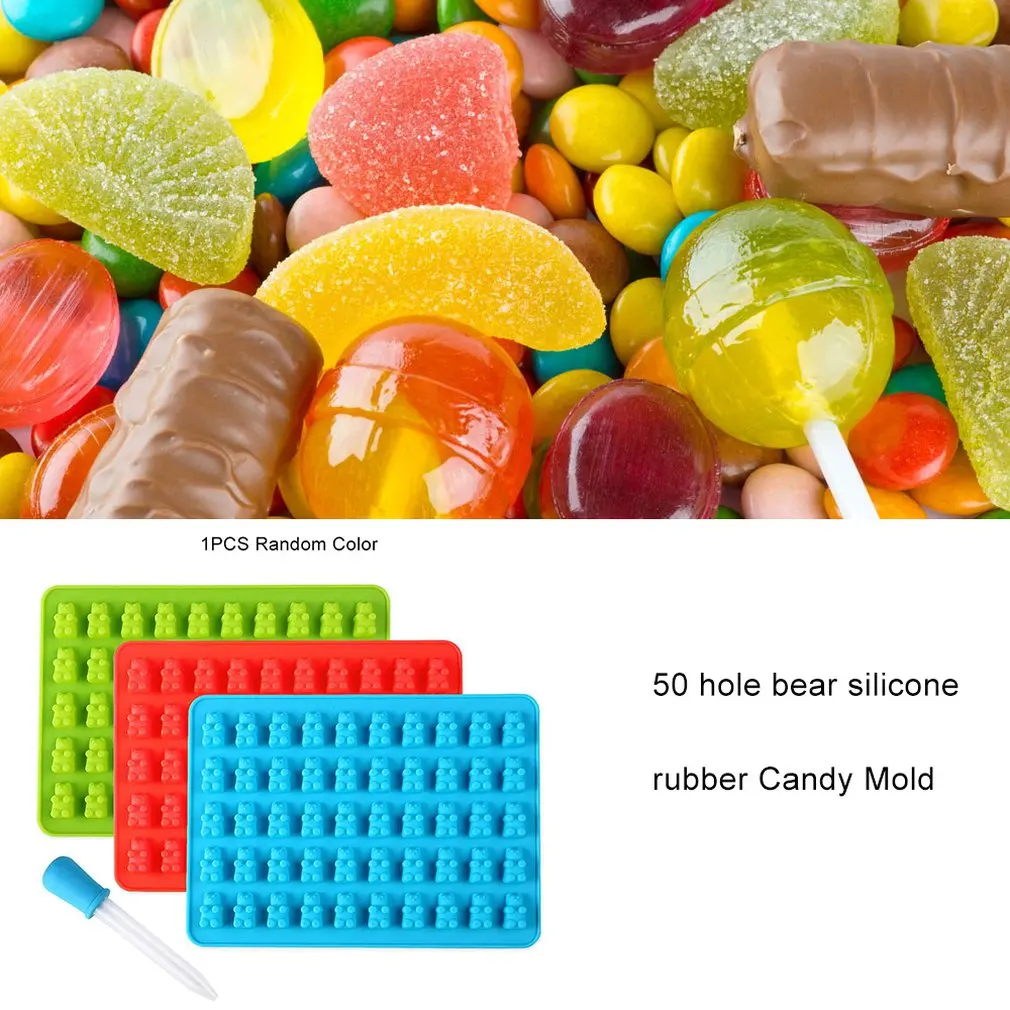 Silicone Mold Gummy Cartoon Bear Shape Mold Jelly Cake Candy Ice Trays Rubber Chocolate Maker With Dropper Decorating Tools
Silicone Mold Gummy Cartoon Bear Shape Mold Jelly Cake Candy Ice Trays Rubber Chocolate Maker With Dropper Decorating Tools