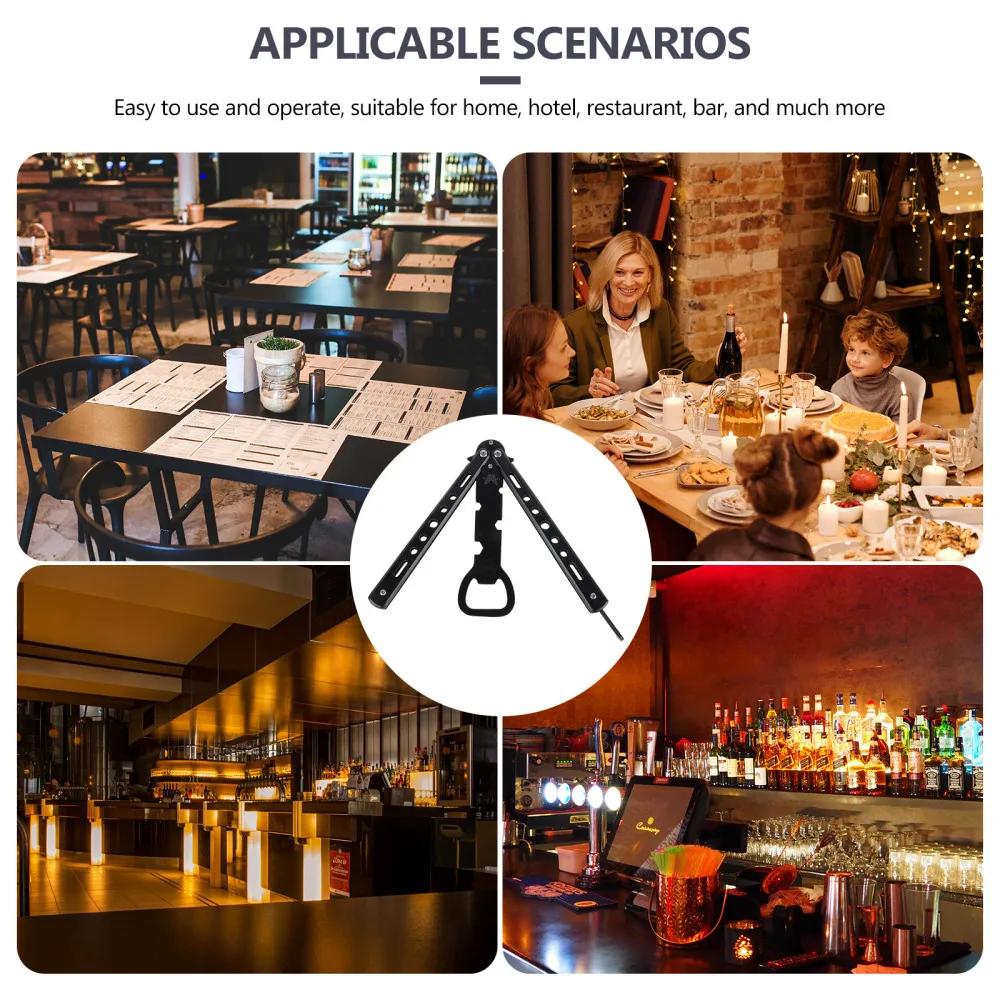 Bottle Opener Style Trainer Tool Metal Beer Black Bar Supplies (Black) 
Bottle Opener Style Trainer Tool Metal Beer Black Bar Supplies (Black)