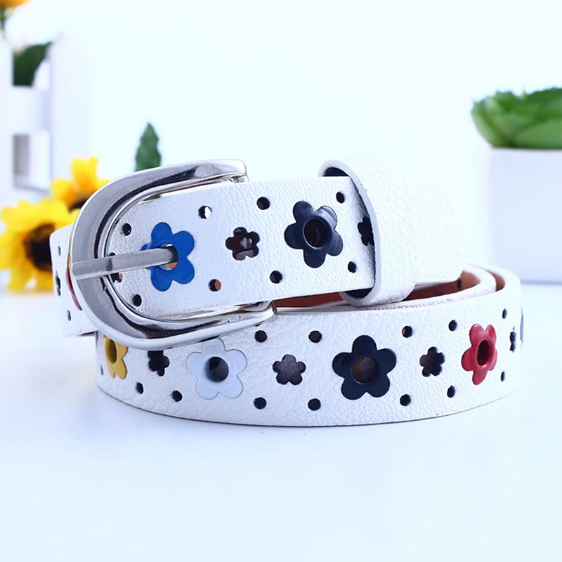 New Hollow Flower PU Leather Women Belt Vintage Children Boys Girls Waistband With Silver Pin Buckle Colorful Flower Female Belt
New Hollow Flower PU Leather Women Belt Vintage Children Boys Girls Waistband With Silver Pin Buckle Colorful Flower Female Belt