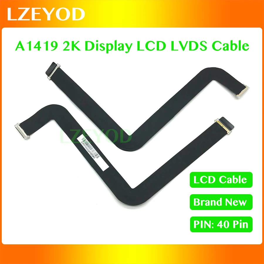 

New 923-0308 for iMac 27" A1419 LCD Cable 2K Display LCD LED LVDS Display Video Cable 2012 2013 Year 40 Pins