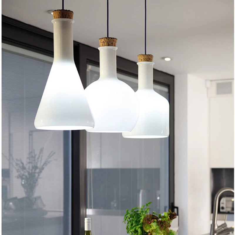 Modern White Magic Milk Bottle Pendant Light Glass Dining Room Living Room Suspended Luminaire E27 110-240v luminaire suspendu
Modern White Magic Milk Bottle Pendant Light Glass Dining Room Living Room Suspended Luminaire E27 110-240v luminaire suspendu
