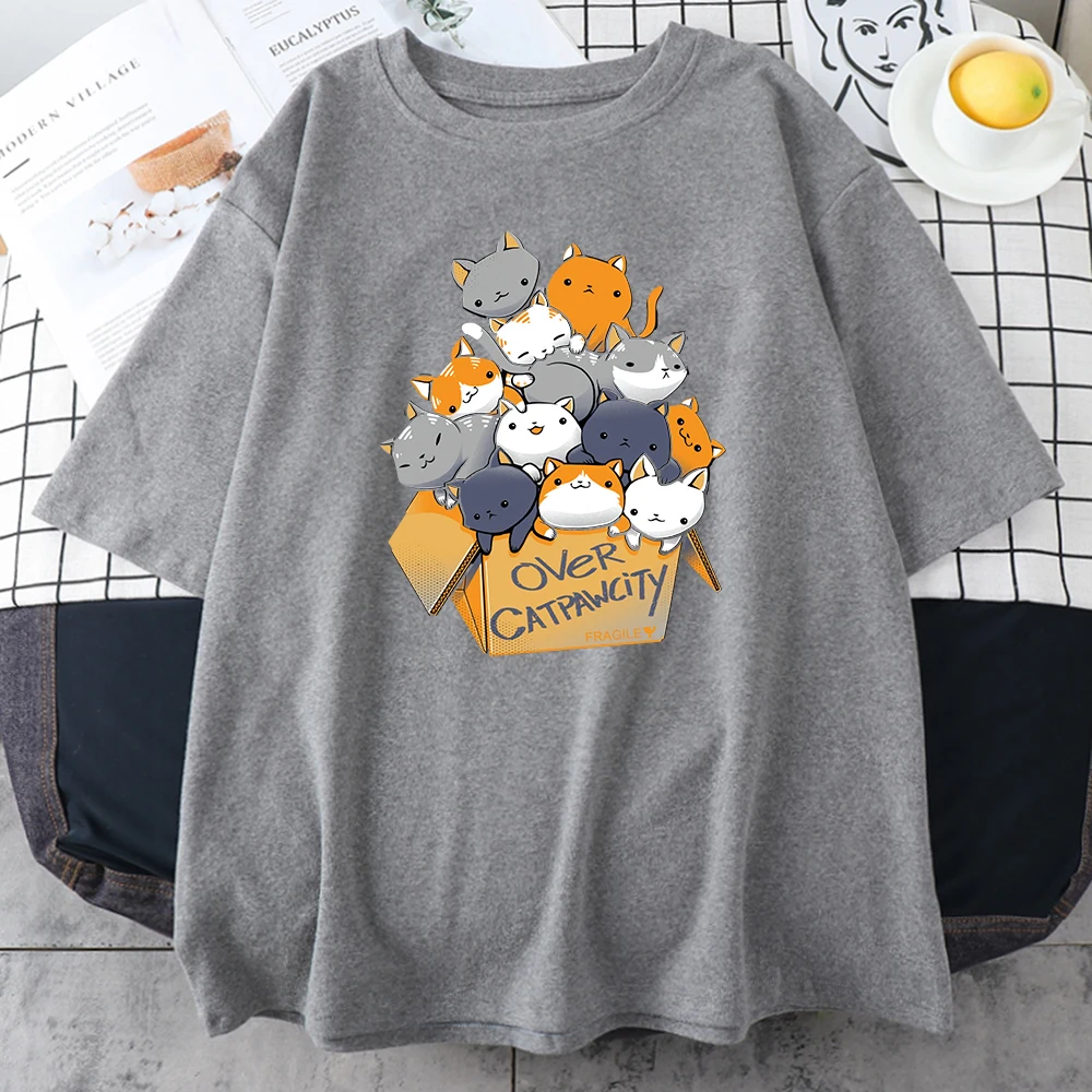 Many Cats Gathered In The Cartoon Print Women T-Shirt Soft Summer Tee Shirts Oversized Casual Tshirt Classic 2021 T Shirt Men's
Many Cats Gathered In The Cartoon Print Women T-Shirt Soft Summer Tee Shirts Oversized Casual Tshirt Classic 2021 T Shirt Men's