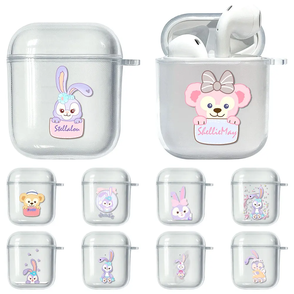 Duffy And friends rabbit Transparent Cover Case For Apple AirPods 1 2 Soft TPU Bluetooth Earphone Charging for AirPods 2 1 Box
Duffy And friends rabbit Transparent Cover Case For Apple AirPods 1 2 Soft TPU Bluetooth Earphone Charging for AirPods 2 1 Box