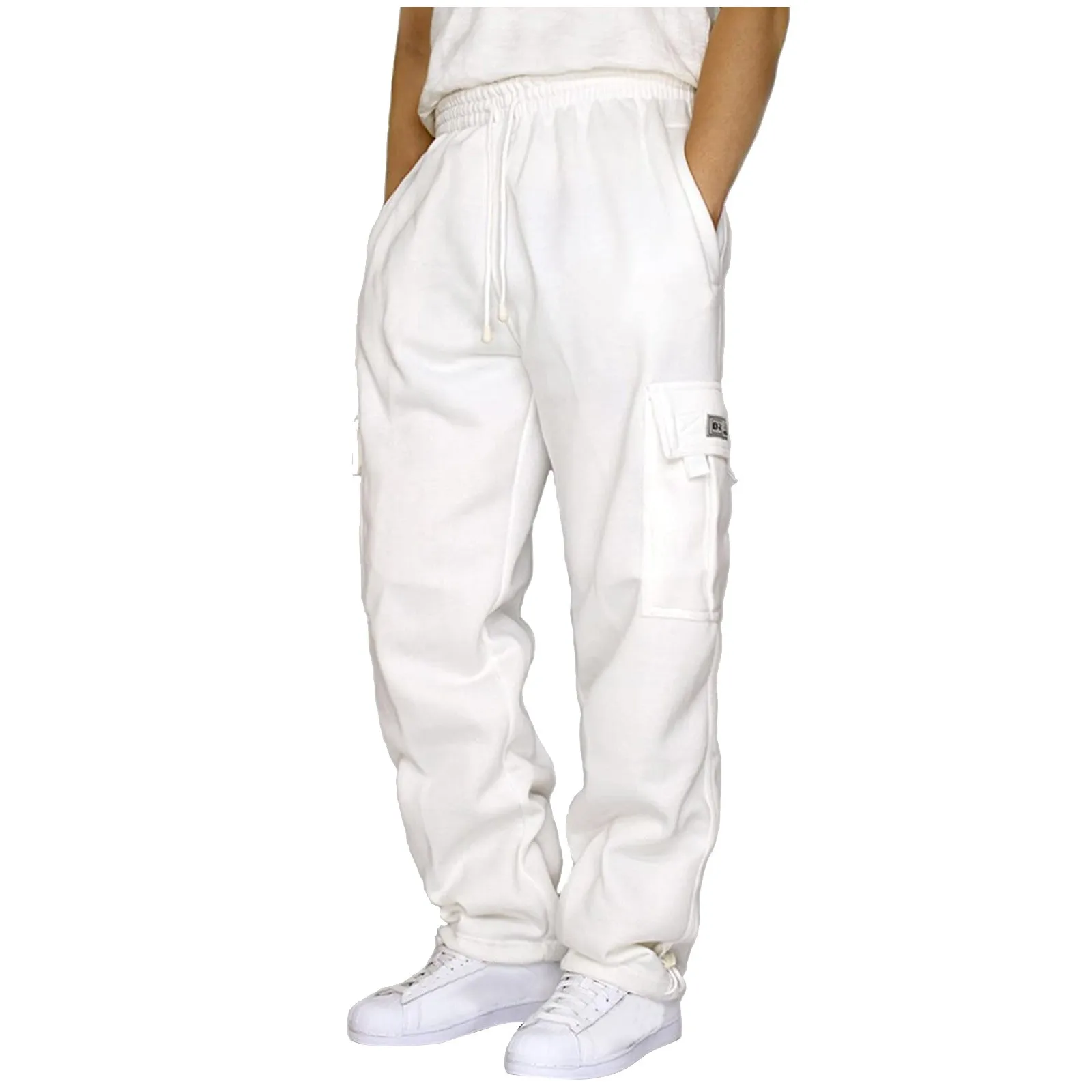 Men's Rope Loosening Waist Solid Color Pocket Trousers Loose Sports Trousers Casual Sweatpants Cargo Pants Pantalones Hombre#c
Men's Rope Loosening Waist Solid Color Pocket Trousers Loose Sports Trousers Casual Sweatpants Cargo Pants Pantalones Hombre#c