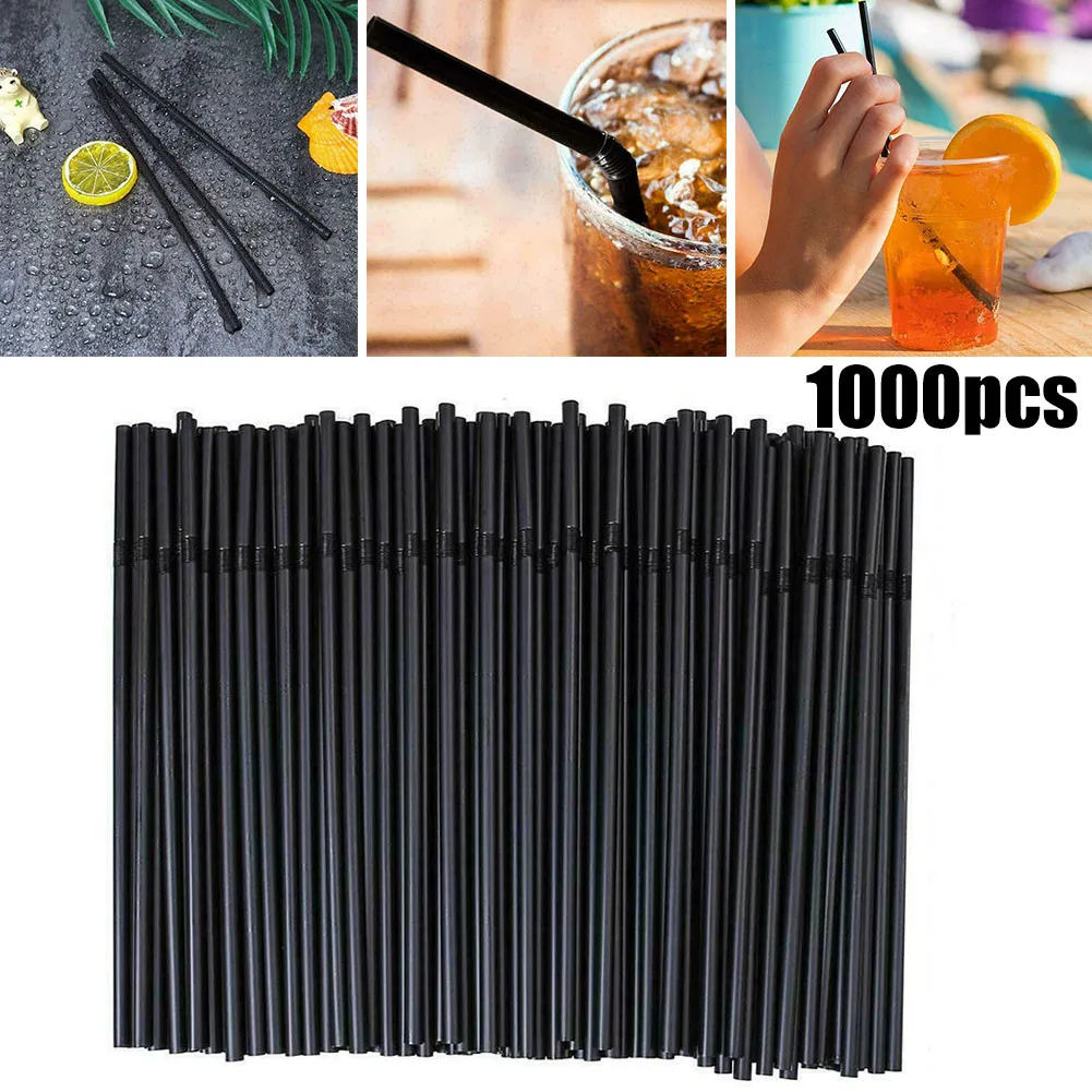1000Pcs Plastic Black Drinking Straws Disposable Curved Cocktail Straws Birthday Wedding Party Kitchen Accessories 21CM
1000Pcs Plastic Black Drinking Straws Disposable Curved Cocktail Straws Birthday Wedding Party Kitchen Accessories 21CM