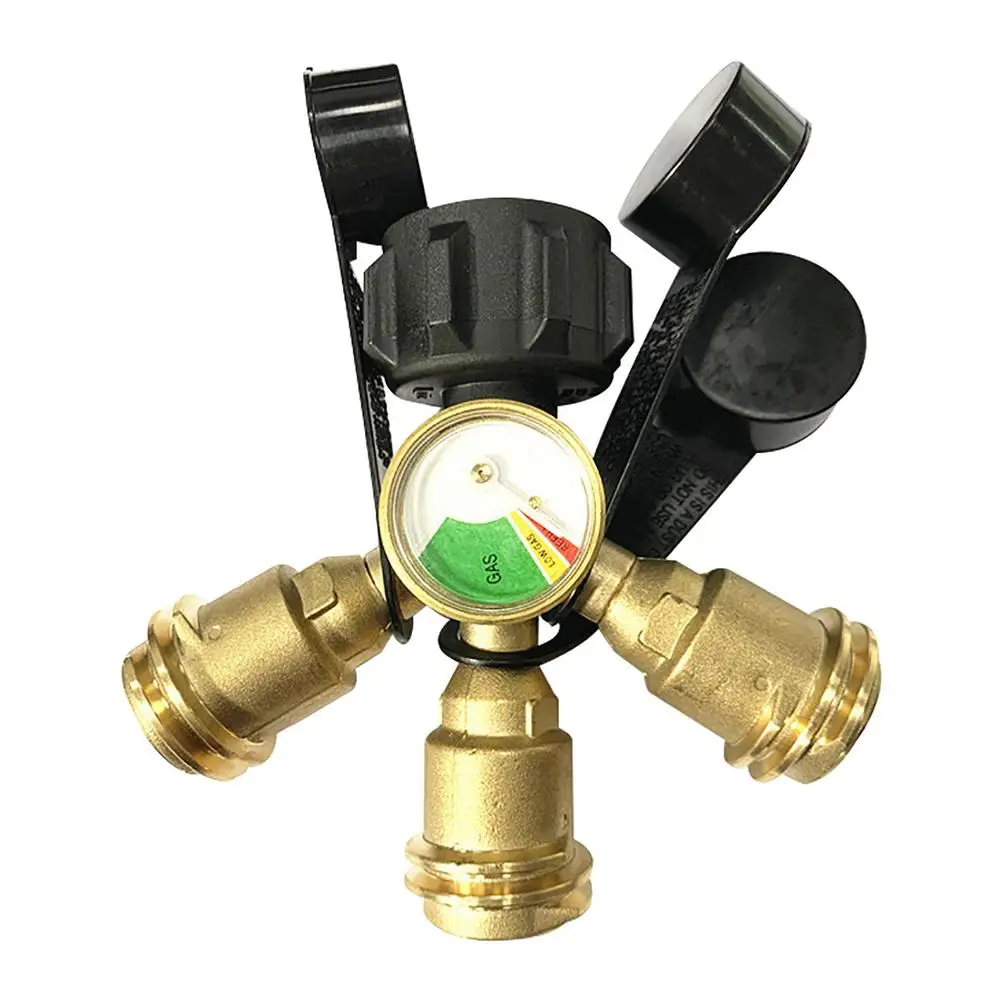 3 Way Propane Splitter QCC/POL Propane Tank 3 Y Splitter Adapter With Gauge And Shut-Off Valve 3 Way Propane Gas Splitter For
3 Way Propane Splitter QCC/POL Propane Tank 3 Y Splitter Adapter With Gauge And Shut-Off Valve 3 Way Propane Gas Splitter For