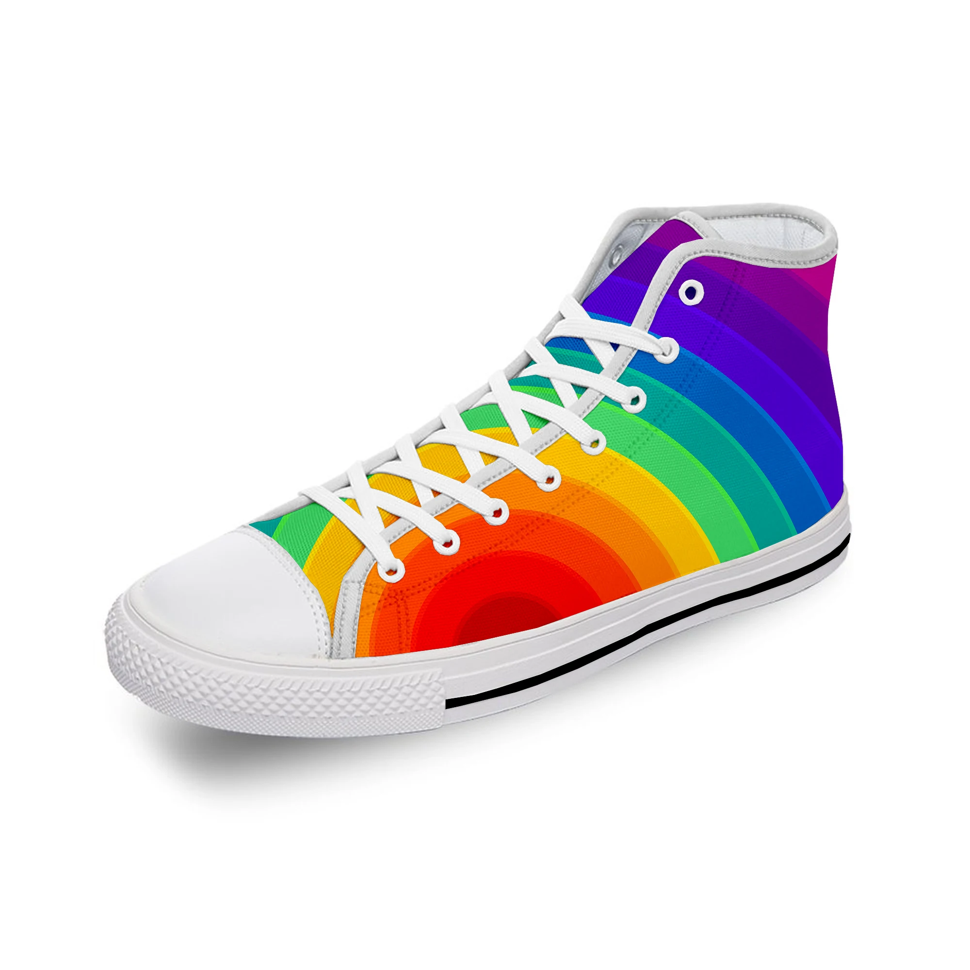 Rainbow Spot Stripe Colorful White Cloth Fashion 3D Print High Top Canvas Shoes Men Women Lightweight Breathable Sneakers
Rainbow Spot Stripe Colorful White Cloth Fashion 3D Print High Top Canvas Shoes Men Women Lightweight Breathable Sneakers