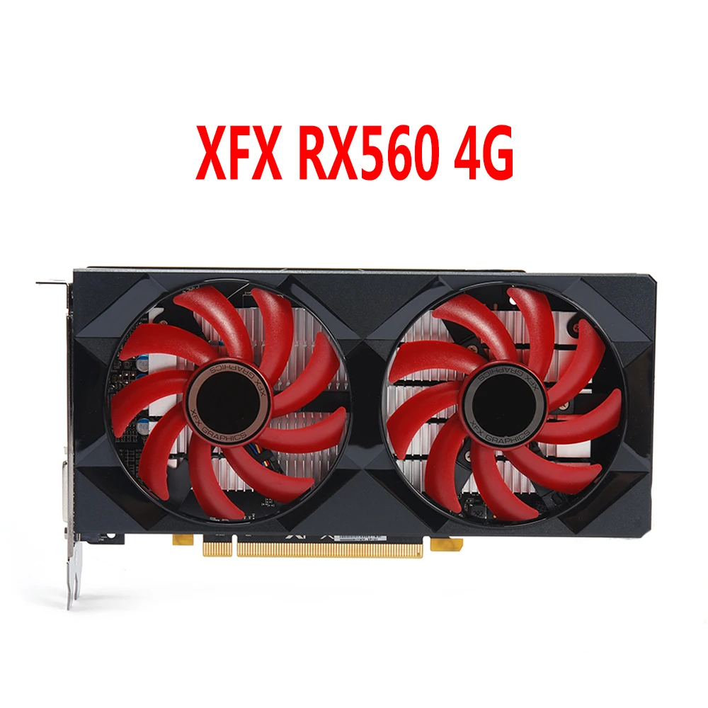 Бывшая в употреблении видеокарта XFX RX 560 4 Гб GPU 128 бит для AMD Radeon RX560 560D видеокарты DDR5