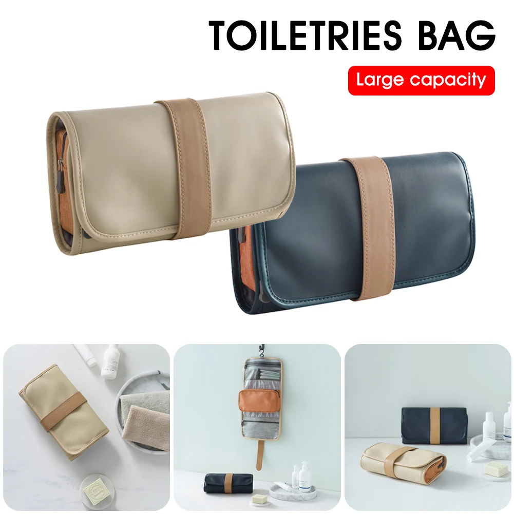 Fashion PU Material Travel Hanging Toiletry Bag Portable Cosmetics with Hook Waterproof Makeup Bathroom Shower Bag for Travel
Fashion PU Material Travel Hanging Toiletry Bag Portable Cosmetics with Hook Waterproof Makeup Bathroom Shower Bag for Travel