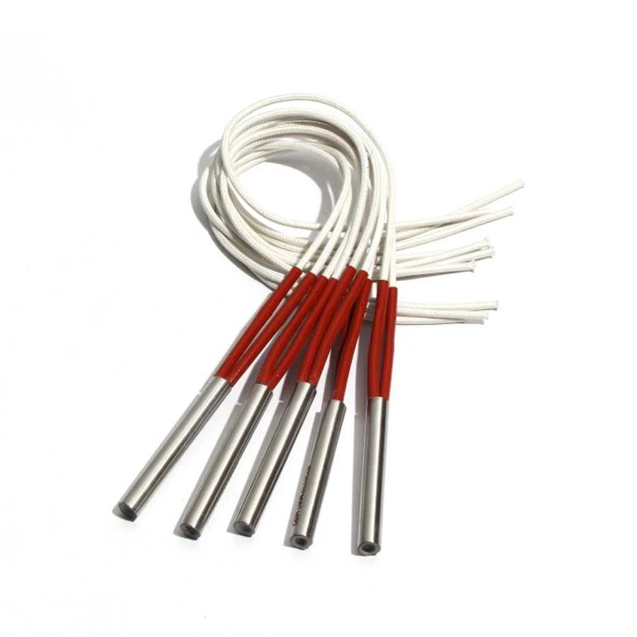 

5PCS 8mm Diameter 165~185mm Length 304SUS Cartridge Heater 110/220/380V 410/420/430/450/460W Tubular Electric Heating Element