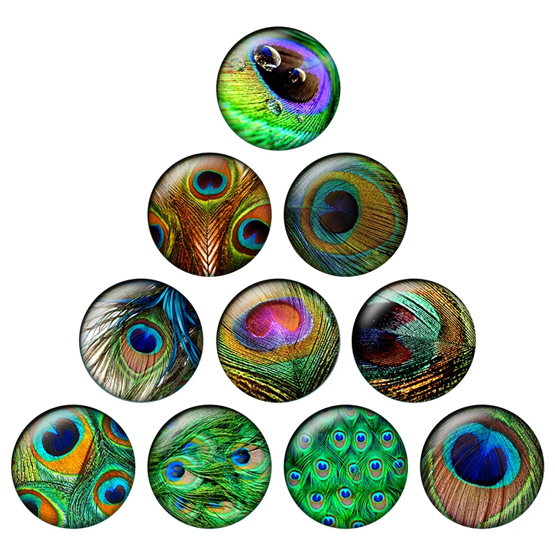 24pcs/lot Round Glass Cabochon 10/12/14/16/18/20/25mm Peacock Feather Pattern for DIY Jewelry Making Findings & Components H140
24pcs/lot Round Glass Cabochon 10/12/14/16/18/20/25mm Peacock Feather Pattern for DIY Jewelry Making Findings & Components H140