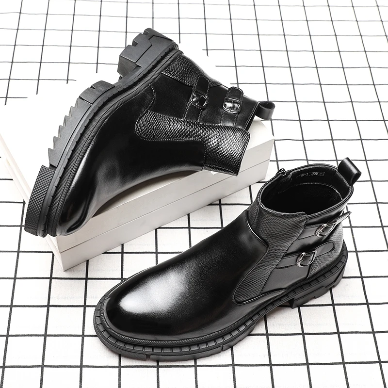 Shoes Men Shoes New Fashion Side Zipper Men Boots Thick-Soled British Style Outdoor Casual Shoes Comfortable High-Top Men Boots
Shoes Men Shoes New Fashion Side Zipper Men Boots Thick-Soled British Style Outdoor Casual Shoes Comfortable High-Top Men Boots