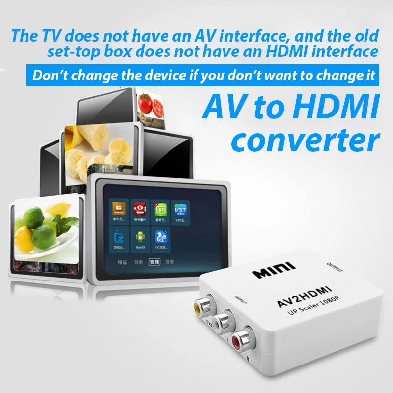 1080P RCA AV to HDMI Converter Compatible 1080P RCA AV to HDAdapter Support NTSC PAL HDCP For TV PS3 PS4 PC DVD Xbox Projector
1080P RCA AV to HDMI Converter Compatible 1080P RCA AV to HDAdapter Support NTSC PAL HDCP For TV PS3 PS4 PC DVD Xbox Projector