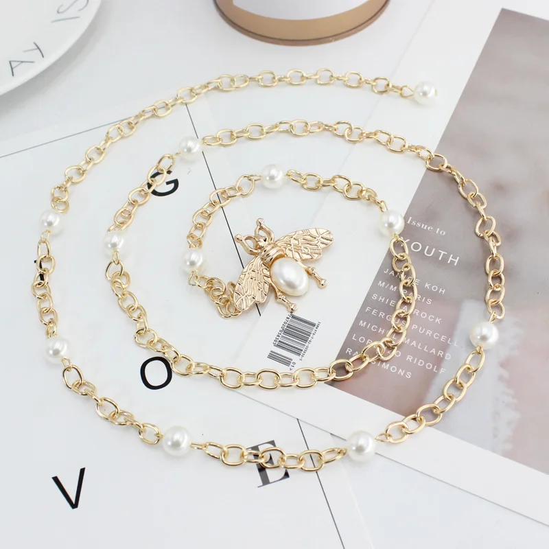 Waistband for Women Skirt Dress Pearl Waist Belt Adjustable Size Elastic Buckle Pearl Chain Strap Jewelry Accessories
Waistband for Women Skirt Dress Pearl Waist Belt Adjustable Size Elastic Buckle Pearl Chain Strap Jewelry Accessories