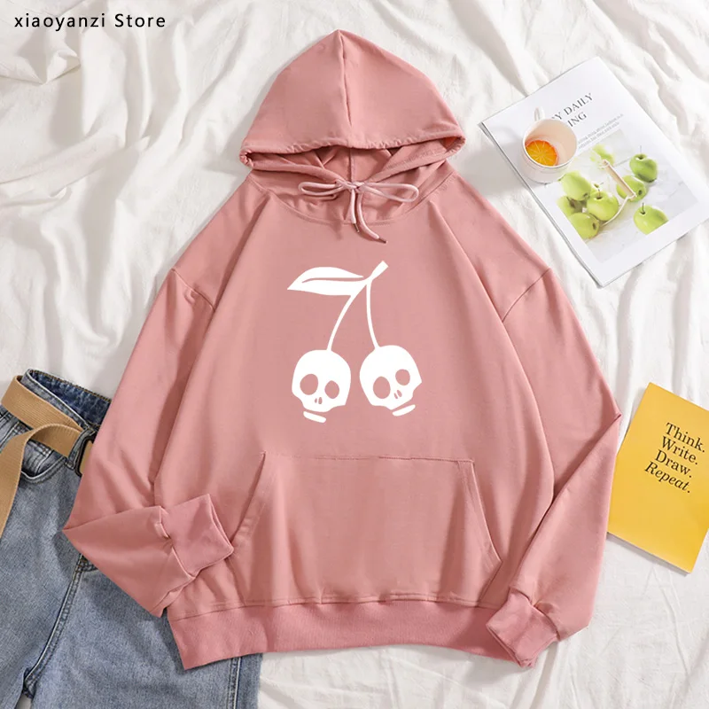 CHERRY SKULL Print Women hoodies Cotton Casual Funny sweatshirts For Girl pullovers Hipster Tumblr sportswear Tops-52
CHERRY SKULL Print Women hoodies Cotton Casual Funny sweatshirts For Girl pullovers Hipster Tumblr sportswear Tops-52