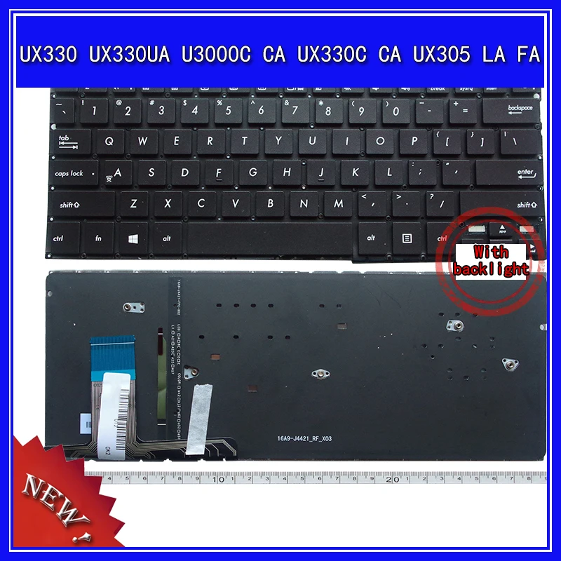 

Laptop Keyboard For ASUS UX330 UX330UA U3000C CA UX330C CA UX305 LA FA Notebook Replace Keyboard