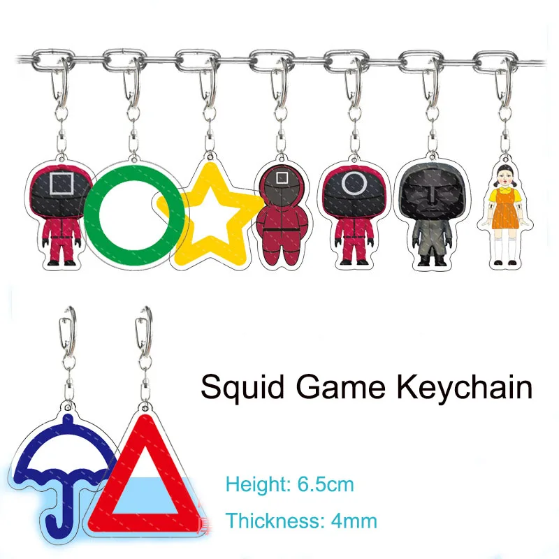 Squid Game Keychain Soldier Triangle Series Creative Charms Mini Doll Figurine Key Ring Car Backpack Pendant Gift Ornament
Squid Game Keychain Soldier Triangle Series Creative Charms Mini Doll Figurine Key Ring Car Backpack Pendant Gift Ornament