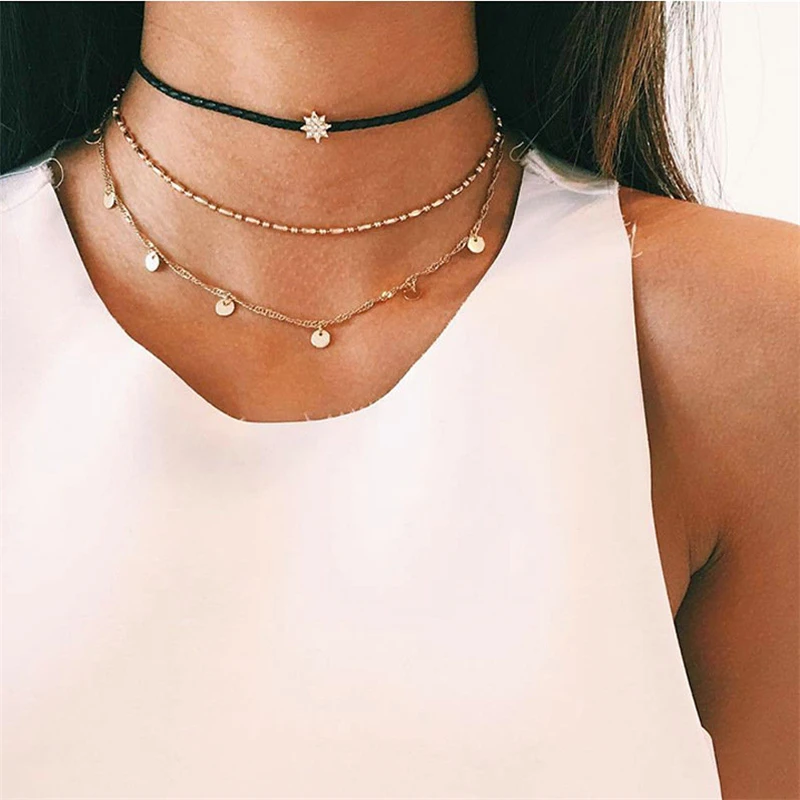 Multilayer Three Layer Rhinestone Necklace for Women Crystal Star Pendant Stainless Steel Chain Choker Jewelry Accessories
Multilayer Three Layer Rhinestone Necklace for Women Crystal Star Pendant Stainless Steel Chain Choker Jewelry Accessories