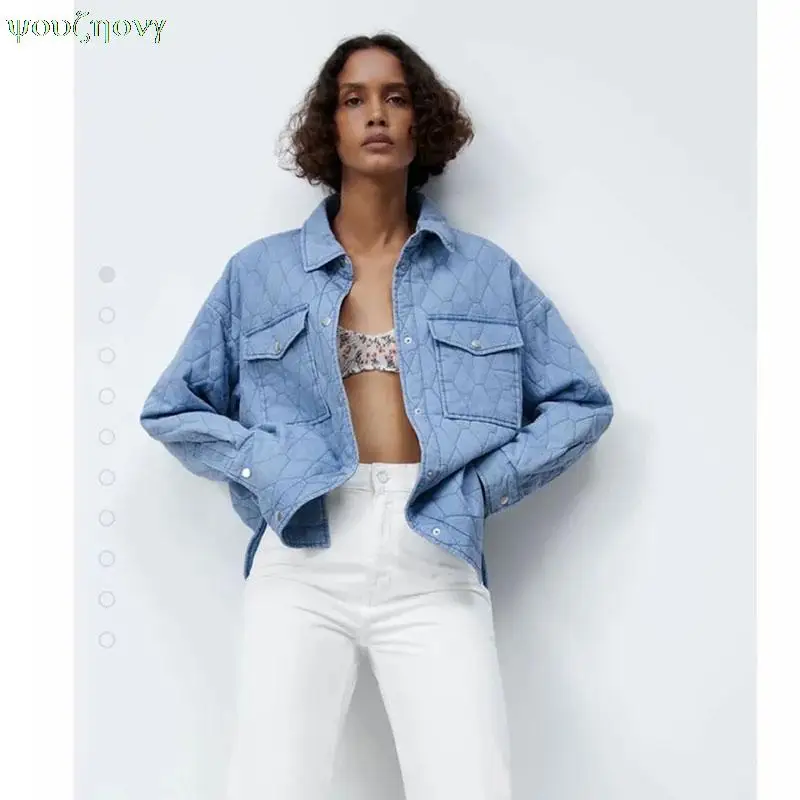 Женская джинсовая парка Nlzgmsj Za, теплая свободная хлопковая куртка с карманами, в винтажном стиле, Осень-зима 2021 
Женская джинсовая парка Nlzgmsj Za, теплая свободная хлопковая куртка с карманами, в винтажном стиле, Осень-зима 2021