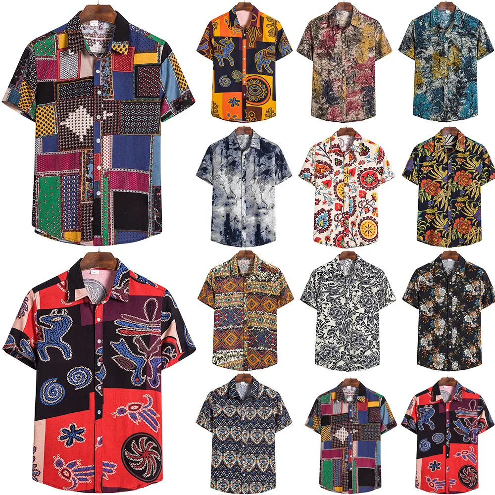 2021 Summer New Ethnic Print Plaid Shirt Button Up Men's Fashion Short Sleeve Vacation Leisure Loose Mens Beach Shirts 
2021 Summer New Ethnic Print Plaid Shirt Button Up Men's Fashion Short Sleeve Vacation Leisure Loose Mens Beach Shirts