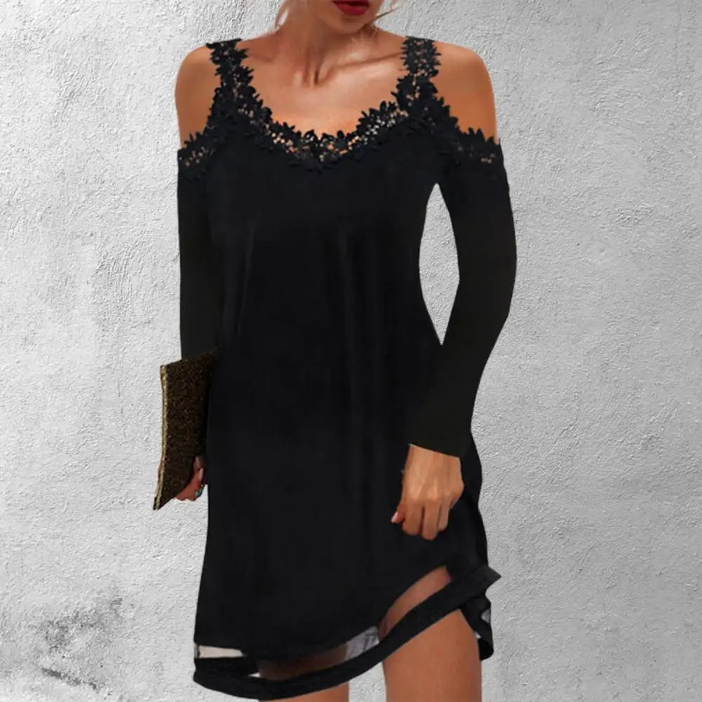Elegant Dress Mesh Yarn Patchwork Mini Dress Breathable Simple Sexy Off Shoulder Backless Mini Dress
Elegant Dress Mesh Yarn Patchwork Mini Dress Breathable Simple Sexy Off Shoulder Backless Mini Dress