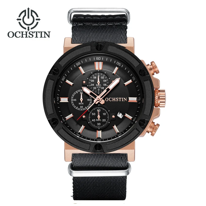 

OCHSTIN спортивные часы для мужчин водонепроницаемые мужские наручные часы кварцевые часы для мужчин люксовый бренд холщовый ремешок мужские ...