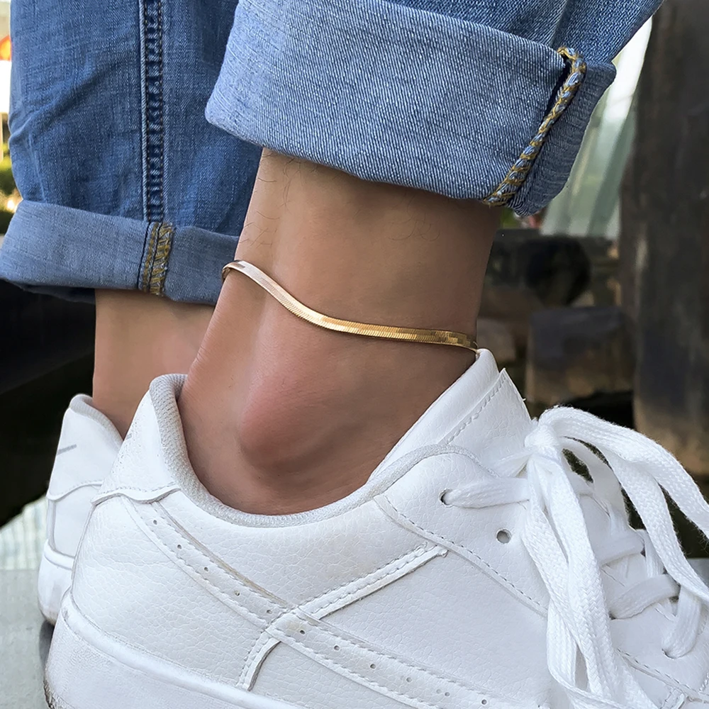 Ingemark Vintage Geometry Flat Snake Chain Ankle Anklet Bracelet Foot Charm Summer Sandals Barefoot Beach Jewelry for Women Girl
Ingemark Vintage Geometry Flat Snake Chain Ankle Anklet Bracelet Foot Charm Summer Sandals Barefoot Beach Jewelry for Women Girl
