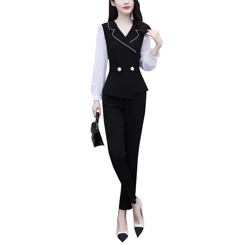 Autumn two-piece western-style suit 2020 new fashion small suit is high autumn professional wear
Autumn two-piece western-style suit 2020 new fashion small suit is high autumn professional wear