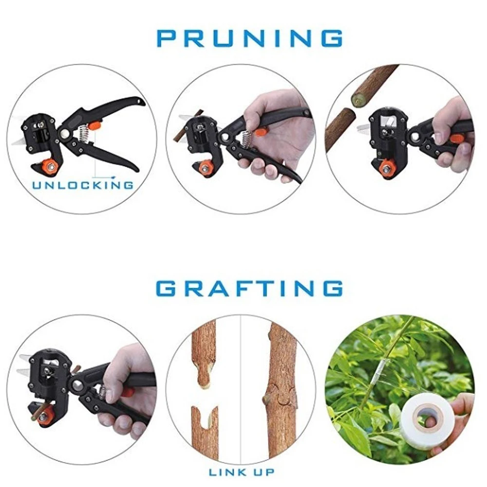 KKMOON Household Garden Pruning Shears Grafting Tool Garden Tools Set Fruit Tree Grass Trimmer Professional Cutting Tools Kit
KKMOON Household Garden Pruning Shears Grafting Tool Garden Tools Set Fruit Tree Grass Trimmer Professional Cutting Tools Kit