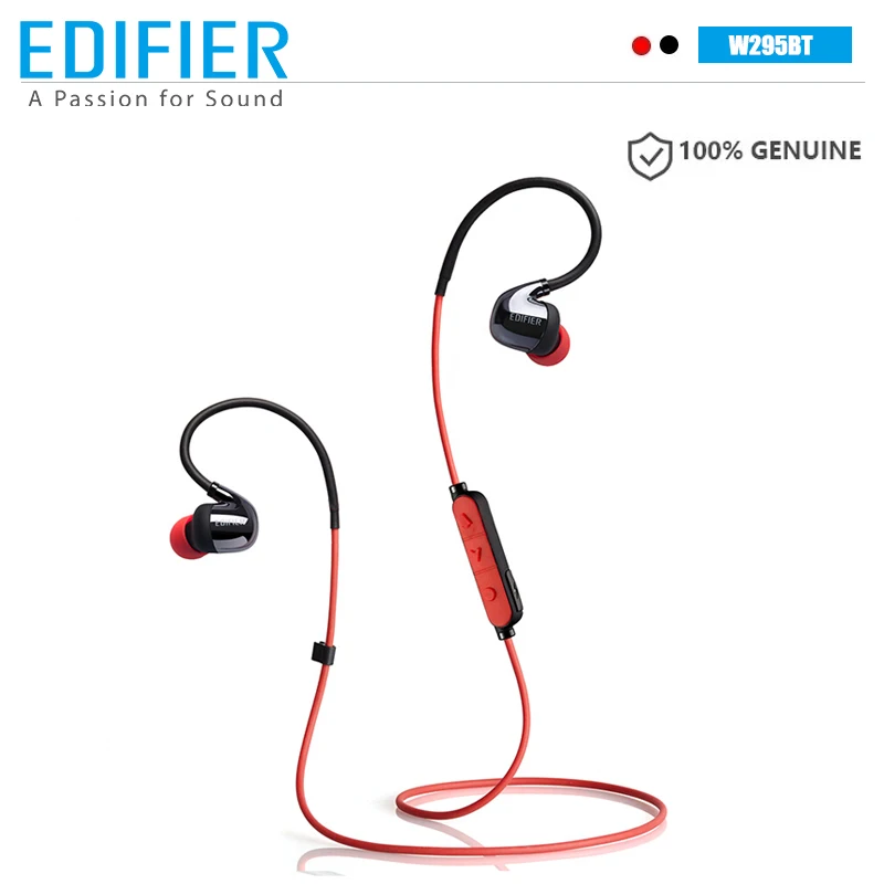 EDIFIER W295BT Беспроводной Bluetooth наушники Спорт на открытом воздухе гарнитура Setereo бас
