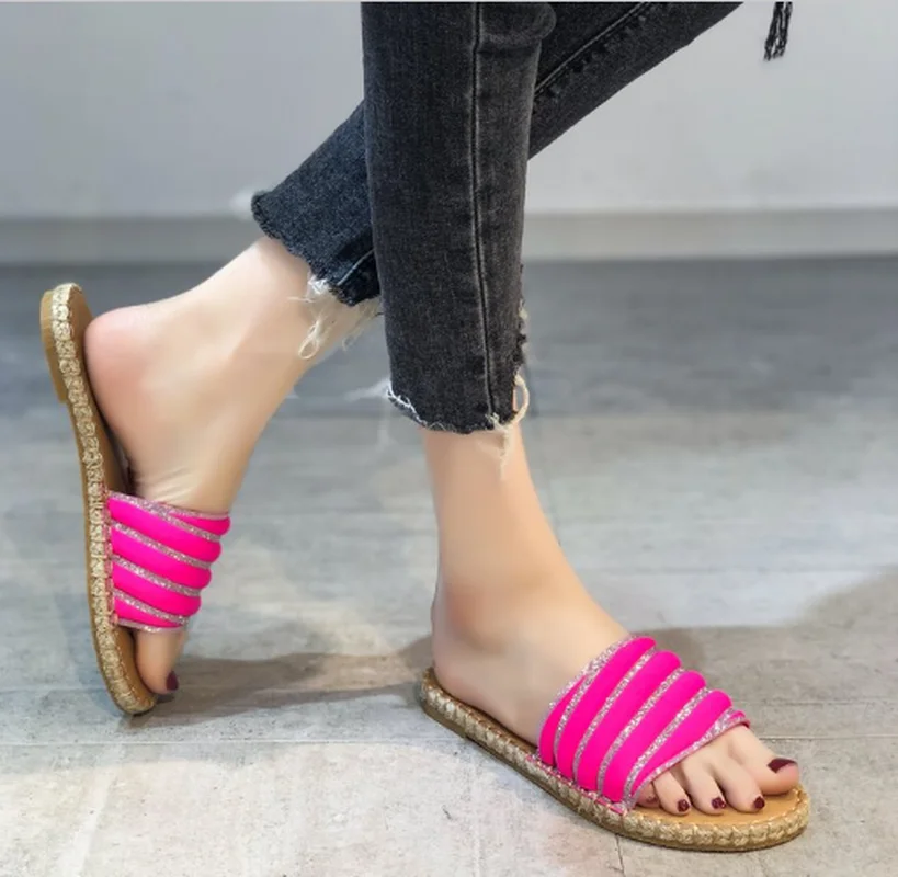 Women Fashion Casual Flat Crystal Paillette Beach Slip On Slippers Shoes Slides Women Flip Flops Shoes Slippers Sandals Ladies
Women Fashion Casual Flat Crystal Paillette Beach Slip On Slippers Shoes Slides Women Flip Flops Shoes Slippers Sandals Ladies