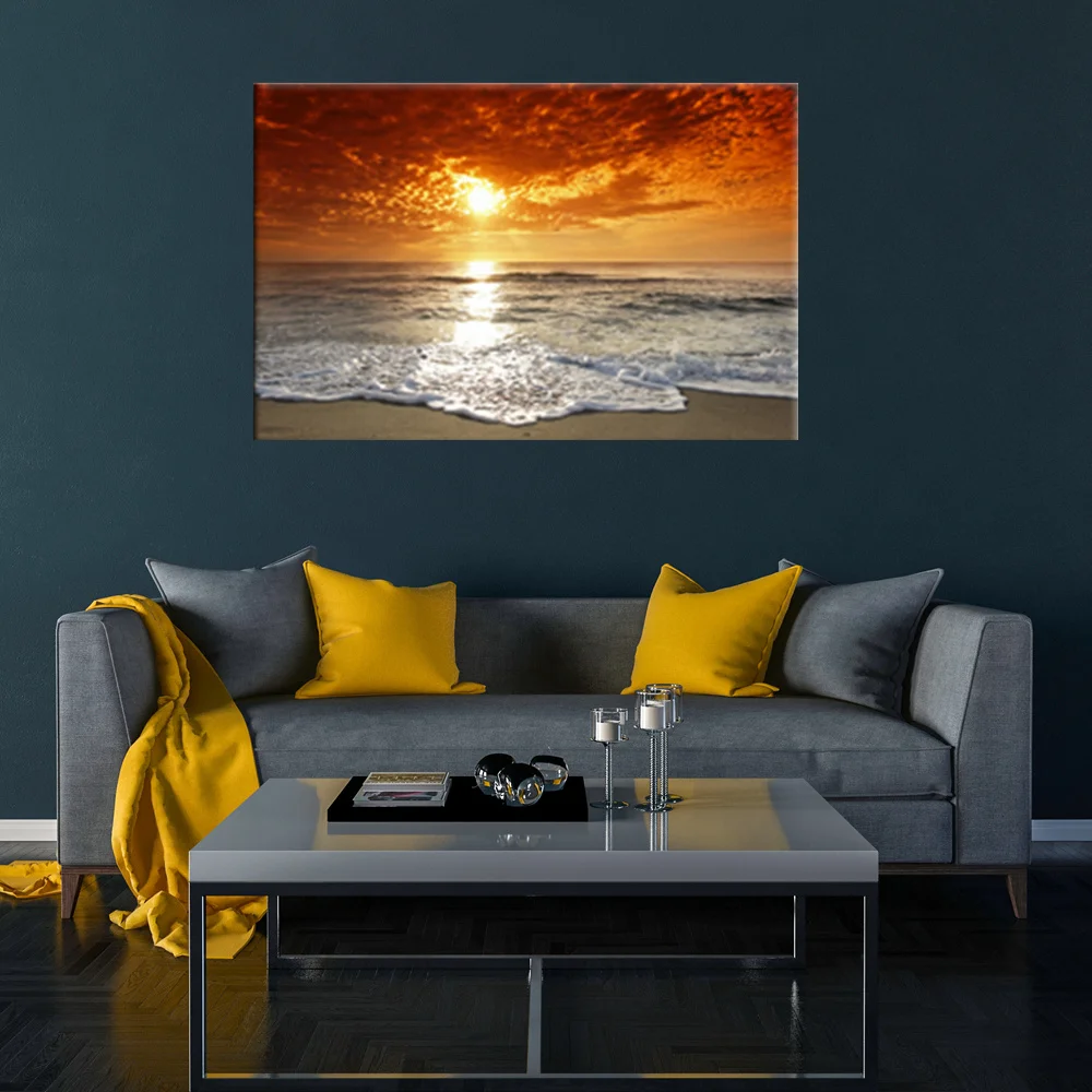 Landscape Office Decor Modern Home Decor Sunrise Sunset Beach With Sea Wave Seascape Picture for Dining Room Wall Decor
Landscape Office Decor Modern Home Decor Sunrise Sunset Beach With Sea Wave Seascape Picture for Dining Room Wall Decor