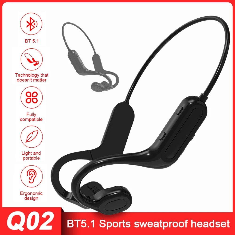 Q02 Bone Conduction Earphone Wireless Sweat Proof Sport Headphone Stereo Neckband Bluetooth-Compatible 5.1 Headset for xiaomi
Q02 Bone Conduction Earphone Wireless Sweat Proof Sport Headphone Stereo Neckband Bluetooth-Compatible 5.1 Headset for xiaomi