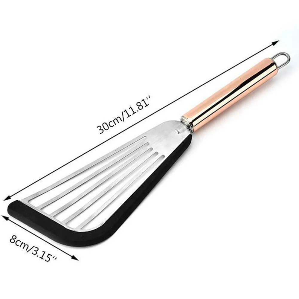 Fish Spatula Metal Stainless Steel Blade With Wooden Handle Fish Tuner Utensils For Kitchen Cooking Tool #42
Fish Spatula Metal Stainless Steel Blade With Wooden Handle Fish Tuner Utensils For Kitchen Cooking Tool #42