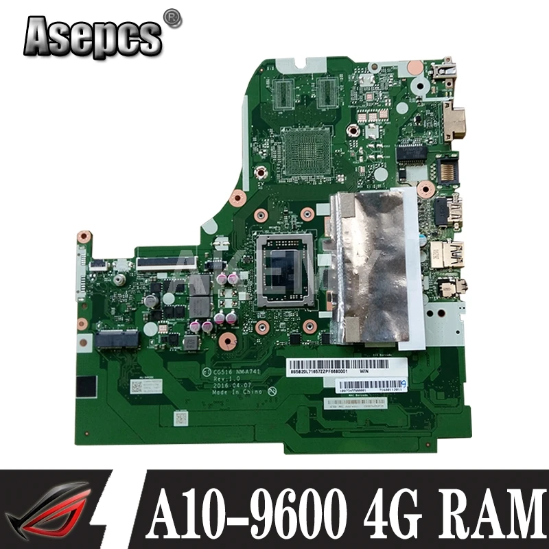 CG516 NM A741 NMA741 подходит для For Lenovo Ideapad 310 15ABR Материнская плата ноутбука 5B20L71657 CPU A10 9600
