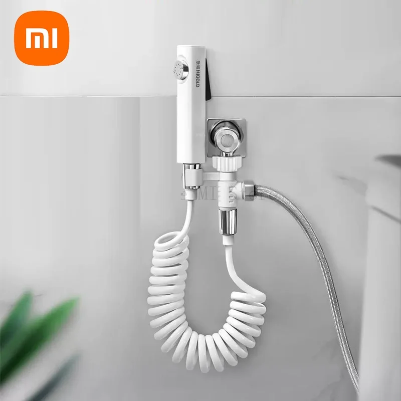 

NEW Xiaomi Youpin HIGOLD Handheld Spray Gun Toilet Pressurized Flusher Strong Flushing 2M Telescopic Handheld Bidet Sprayer