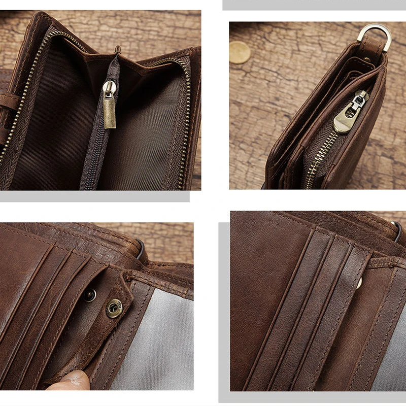 FACTOO Men's Wallets Card Holder RFID Anti-Theft Brush Genuine Leather Bag High Quality Vintage Cowhide Purses Male Money Pocket
FACTOO Men's Wallets Card Holder RFID Anti-Theft Brush Genuine Leather Bag High Quality Vintage Cowhide Purses Male Money Pocket
