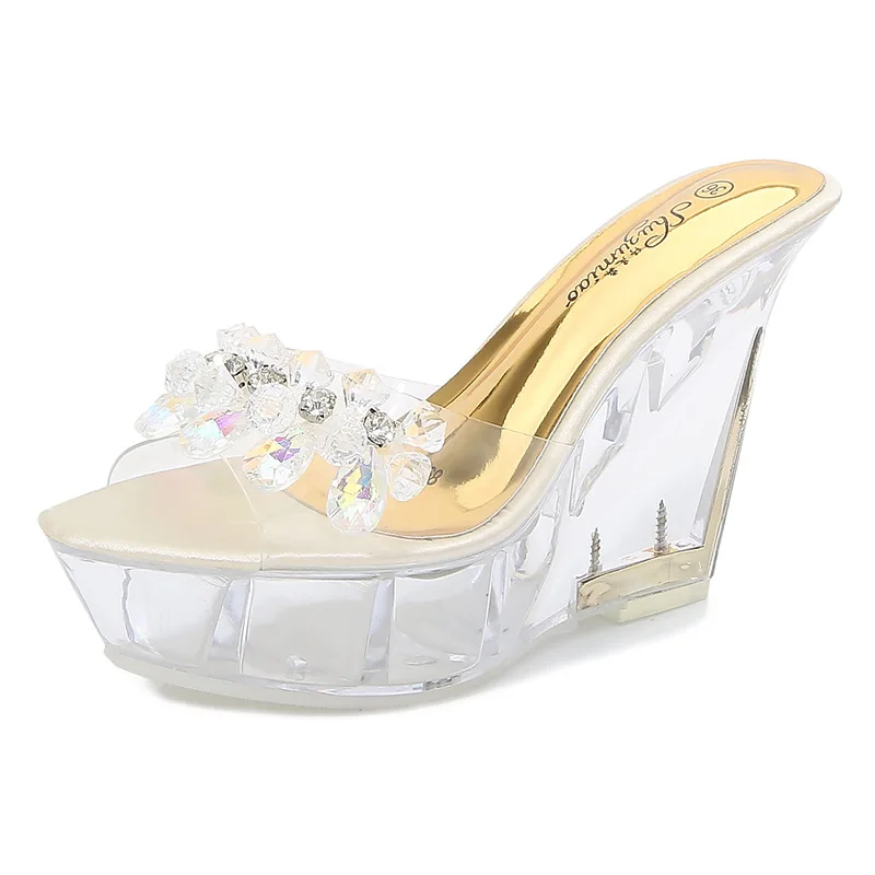2021 Korean Style Wedges 10CM High Heels Trendy Rhinestone Women Shoes Catwalk Pole dancing Female Crystal Bottom Mujer 34-43
2021 Korean Style Wedges 10CM High Heels Trendy Rhinestone Women Shoes Catwalk Pole dancing Female Crystal Bottom Mujer 34-43