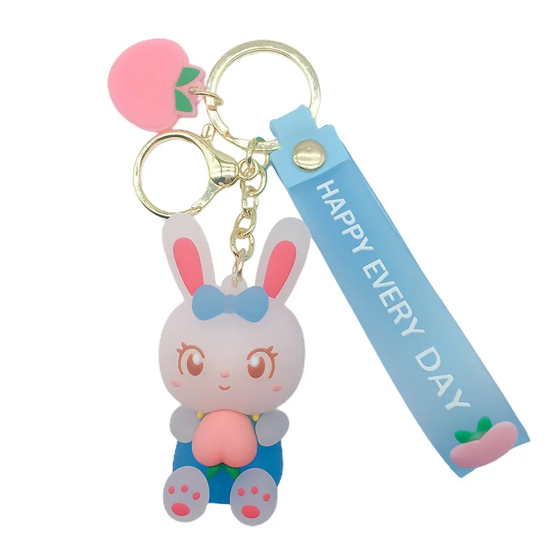 Cartoon creativity cute rabbit animation car key chain pendant rubber doll student PVC gift
Cartoon creativity cute rabbit animation car key chain pendant rubber doll student PVC gift