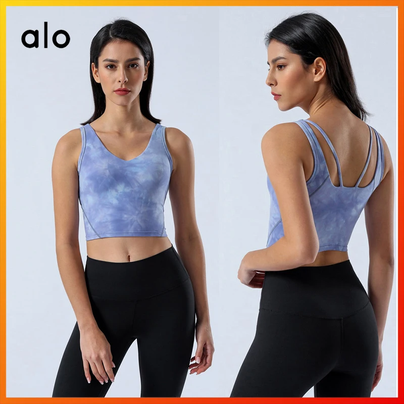 Alo Yoga Women's Crop Top Printing Tie-dye High Stretch Gather Sports Vest Running Yoga Fitness Bra Underwear 2086
Alo Yoga Women's Crop Top Printing Tie-dye High Stretch Gather Sports Vest Running Yoga Fitness Bra Underwear 2086