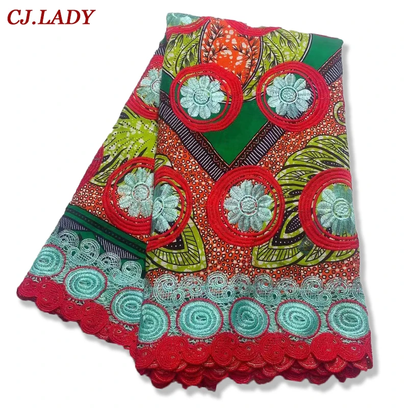 African Material Ankara Lace Wax Fabric 6 Yards Cotton Ghana Netherlands Prints Wax with Lace Embroidery for Wedding Dress A02 
African Material Ankara Lace Wax Fabric 6 Yards Cotton Ghana Netherlands Prints Wax with Lace Embroidery for Wedding Dress A02