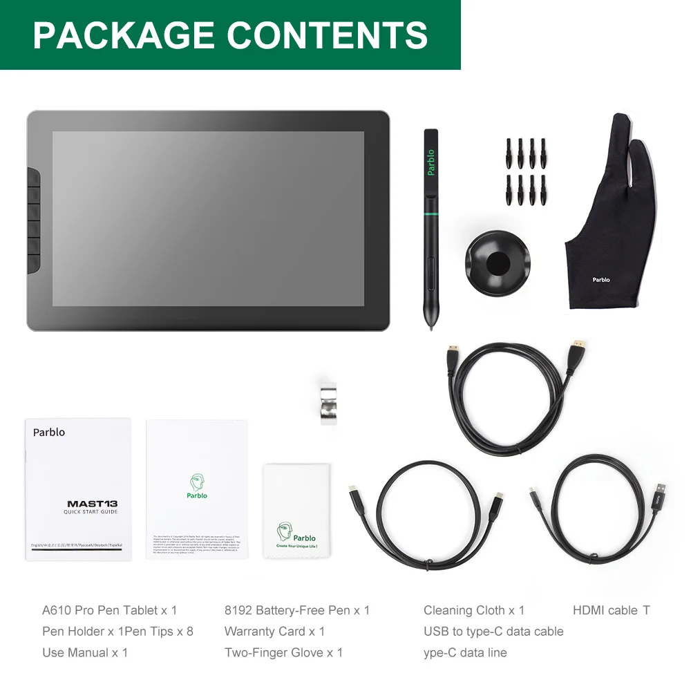 Parblo Mast 13 1920 * 1080 Drawing Monitor 13.3IPS LCD Screen Pen Display Resolution for Graphic Works and Digital Arts
Parblo Mast 13 1920 * 1080 Drawing Monitor 13.3IPS LCD Screen Pen Display Resolution for Graphic Works and Digital Arts