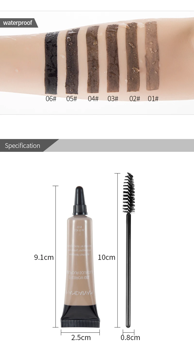 HANDAIYAN Waterproof Eyebrow Gel Waterproof Eyebrow Cream Professional Long Lasting No Fading Eyebrow Pencil Tint Makeup Tools
HANDAIYAN Waterproof Eyebrow Gel Waterproof Eyebrow Cream Professional Long Lasting No Fading Eyebrow Pencil Tint Makeup Tools