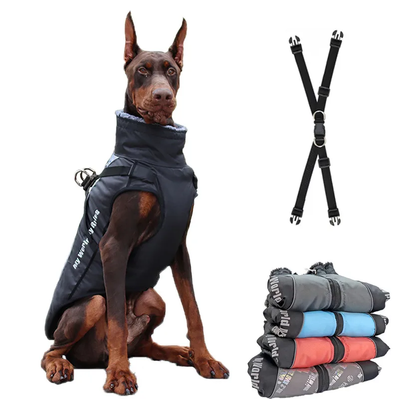 Dog Coat With Fur Collar Winter Pet Clothes Waterproof Large Dog Coat With Detachable Strap French Bulldog Pug Costume
Dog Coat With Fur Collar Winter Pet Clothes Waterproof Large Dog Coat With Detachable Strap French Bulldog Pug Costume