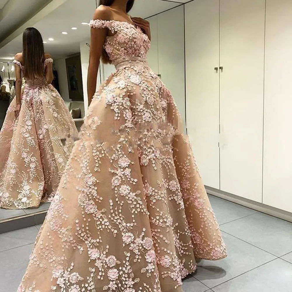 Amazing 3D Appliques Long Prom Dresses Off the Shoulder V Neck 2019 Evening Dress Organza Formal Party Gowns vestido de noiva
Amazing 3D Appliques Long Prom Dresses Off the Shoulder V Neck 2019 Evening Dress Organza Formal Party Gowns vestido de noiva