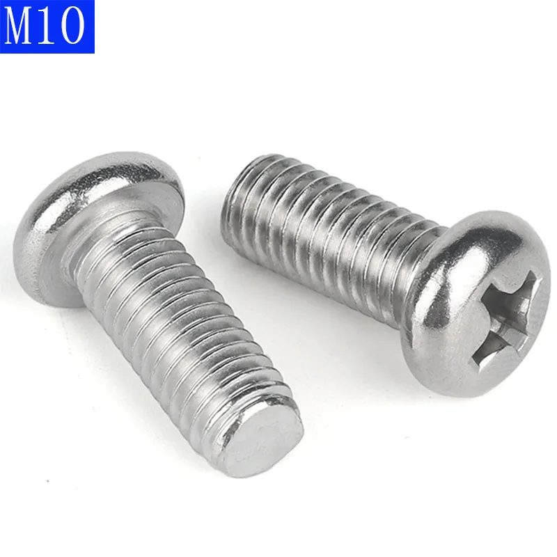 M10 X 1.5 ( 10mm ) 304 Stainless Steel Phillips Pan Head Machine Screws DIN 7985 A2-70
M10 X 1.5 ( 10mm ) 304 Stainless Steel Phillips Pan Head Machine Screws DIN 7985 A2-70