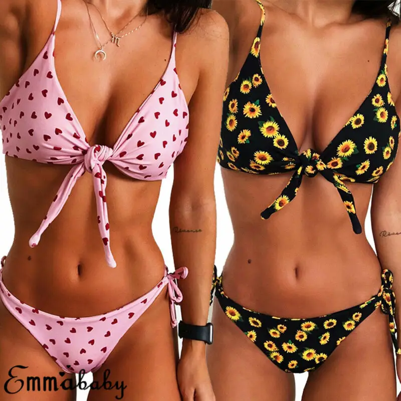 2020 Women's Bikini Set Bandage Heart Printed Push-Up Padded Swimwear Swimsuit Bathing Brazilian New
2020 Women's Bikini Set Bandage Heart Printed Push-Up Padded Swimwear Swimsuit Bathing Brazilian New