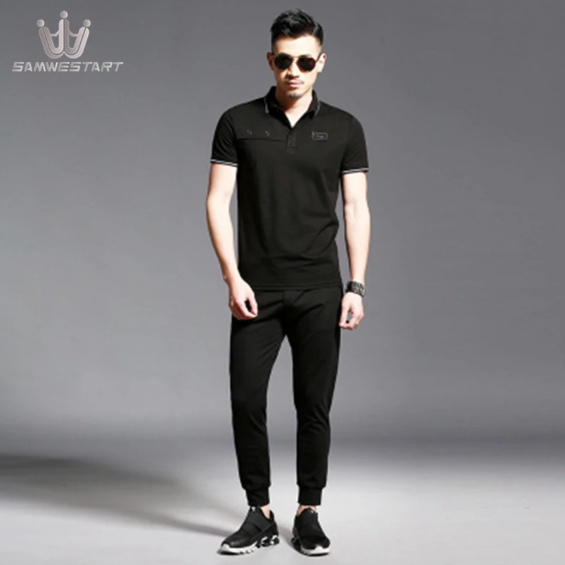 SAMWESTART Men's Polo Shirt Summer Short Sleeve Black Turn-down Collar Buttons Menswear Camisa Masculina Work Casual Polo Shirt
SAMWESTART Men's Polo Shirt Summer Short Sleeve Black Turn-down Collar Buttons Menswear Camisa Masculina Work Casual Polo Shirt