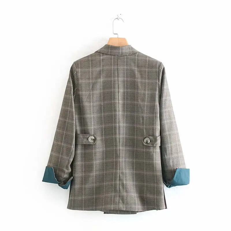Luck A Women Autumn Long Sleeve Blazers Jackets Vintage Plaid Female Double Breasted Blazer Office Lady Blazer Outwear
Luck A Women Autumn Long Sleeve Blazers Jackets Vintage Plaid Female Double Breasted Blazer Office Lady Blazer Outwear